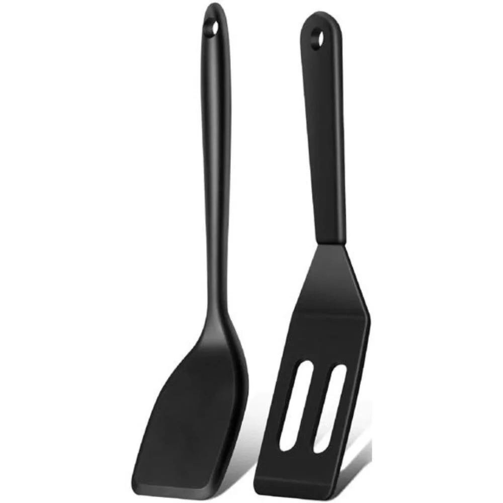 Mini Serving Spatula 2pcs set, Silicone Serve Turner Heat-Resistant Cookie